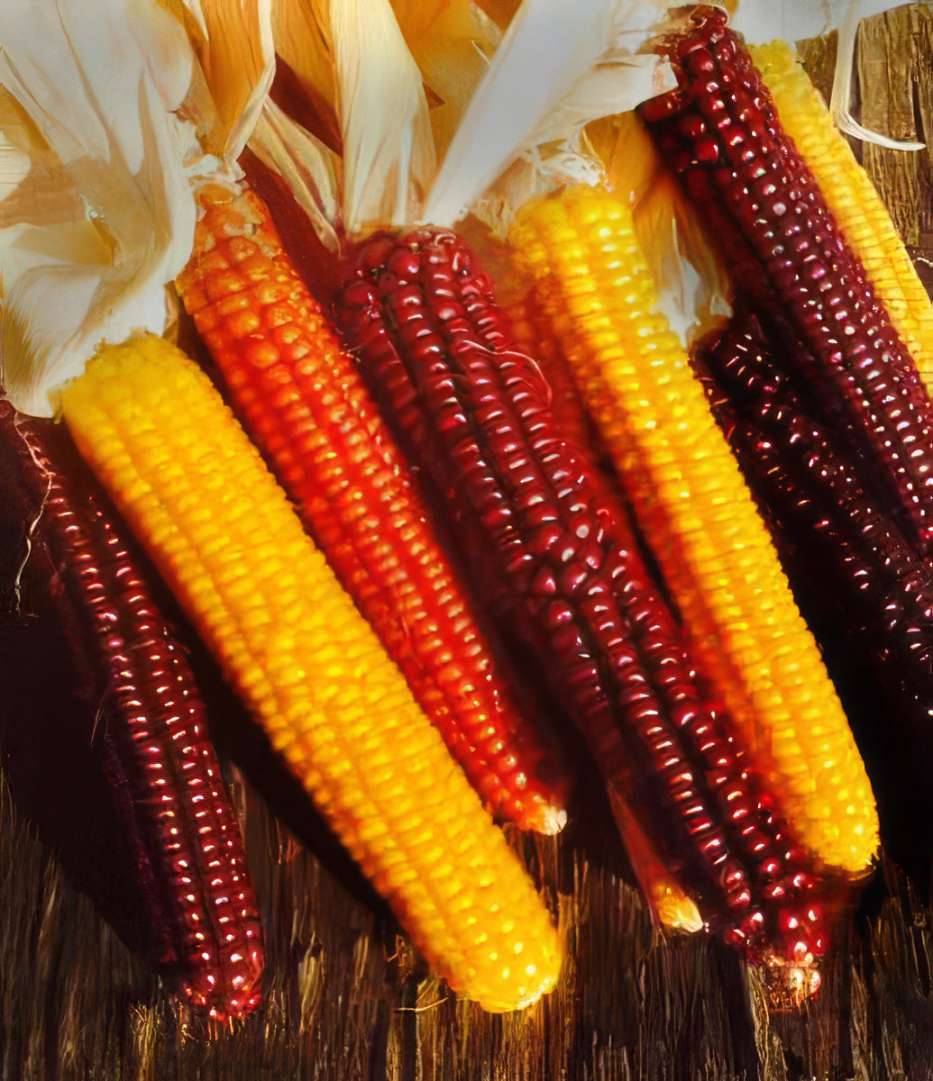 Flint Corn Cascade Ruby-Gold Seeds, Organic - Canada