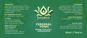 Cerebral Tonic w/ Brahmi, Gotu Kola, Ashwagandha - 50ml