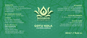 Tincture: Gotu Kola (Centalla asiatica) - 50ml