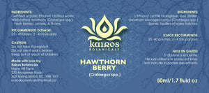 Tincture: Hawthorn Berry (Crataegus spp.) - 50ml