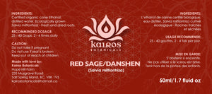 NEW! Tincture: Red Sage/Chinese Sage/Danshen (Salvia miltiorrhiza) - 50ml